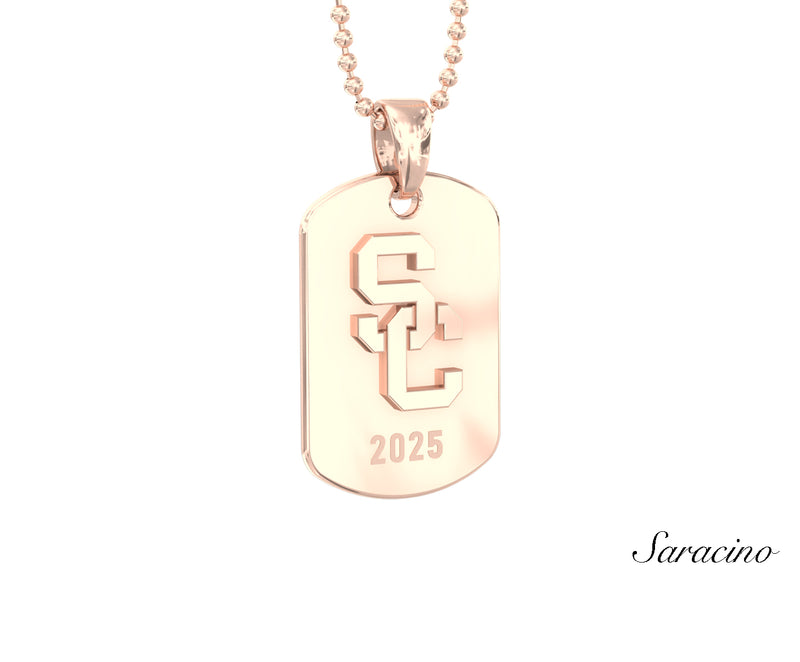 USC Graduation Dog Tag Pendant