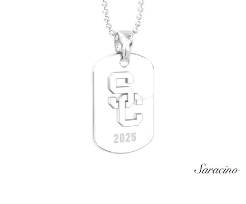 USC Graduation Dog Tag Pendant