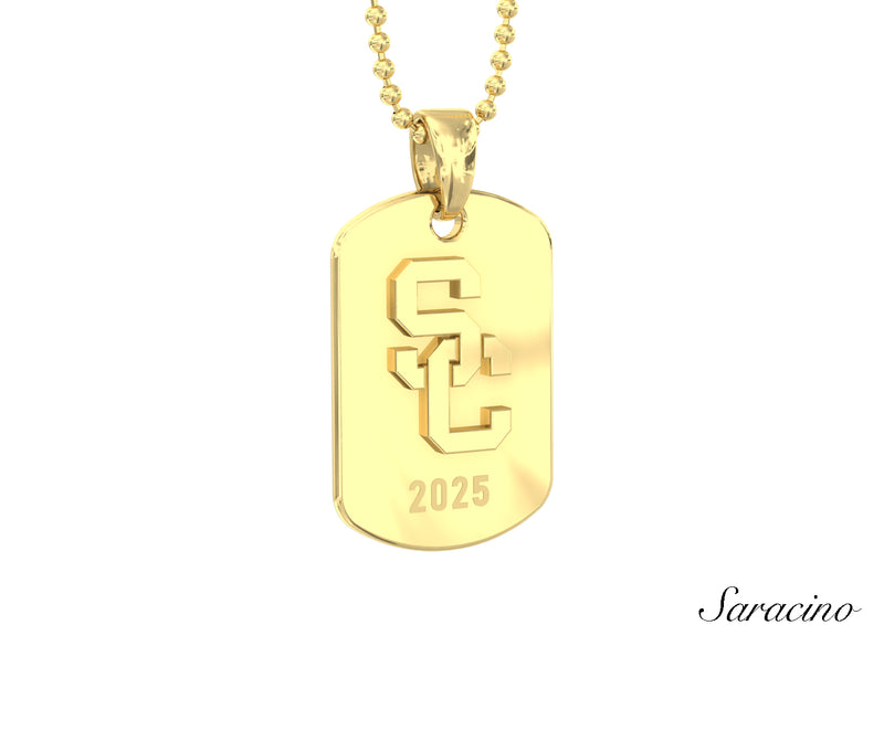 USC Graduation Dog Tag Pendant