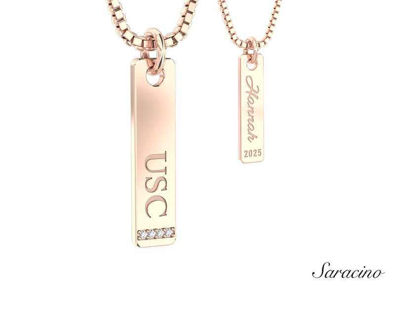 USC Graduation Tag Necklace