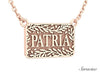 Patria Rectangle Necklace Rose Gold