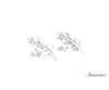 Patria Olive Branch Stud Earrings White Gold