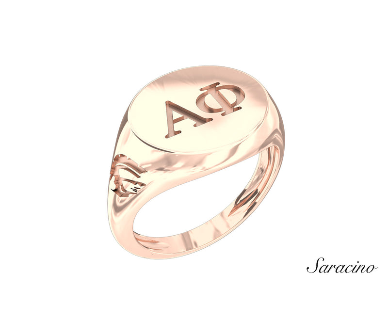 USC Alpha Phi Signet Ring Rose Gold