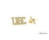 USC Delta Gamma Diamond Stud Earrings Yellow Gold