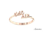 USC Delta Gamma Floating Ring Rose Gold