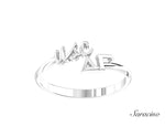 USC Delta Gamma Floating Ring White Gold