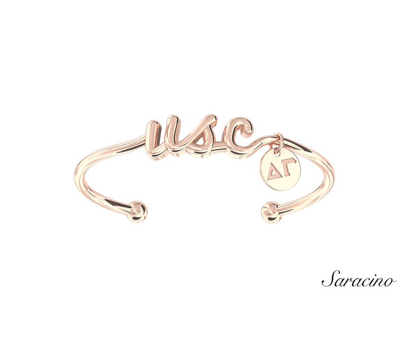 USC Delta Gamma Gold Bangle Rose