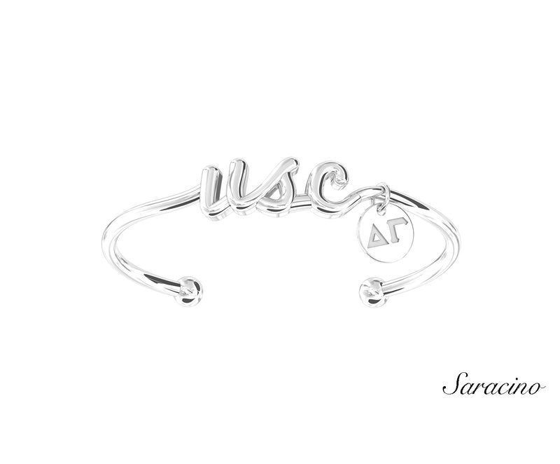 USC Delta Gamma Gold Bangle White