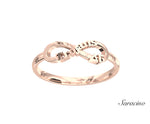 USC Delta Gamma Infinity Ring Rose Gold