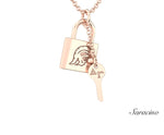 USC Delta Gamma Locket Necklace Rose Gold