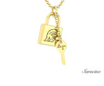 USC Delta Gamma Locket Necklace Yellow Gold