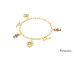 USC Graduation Charm Bracelet Yellow Gold